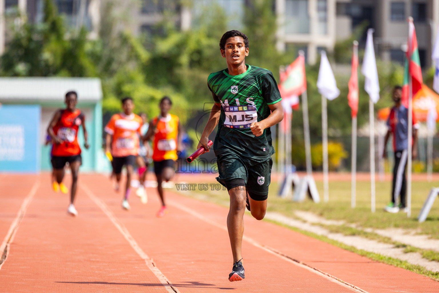 Day 6 of MWSC Interschool Athletics Championships 2024 held in Hulhumale Running Track, Hulhumale, Maldives on Thursday, 14th November 2024. Photos by: Ismail Thoriq / Images.mv