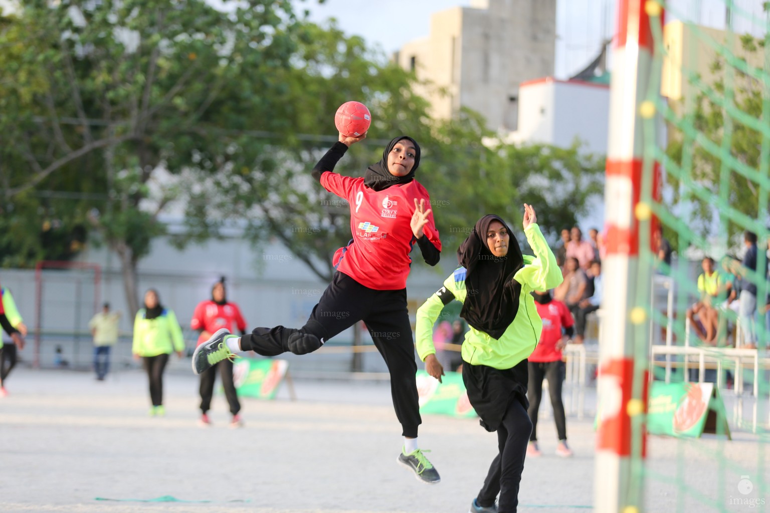 Inter college handball tournament in Male', Maldives, Thursday, July 15, 2017. (Images.mv Photo/ Hussain Sinan). 