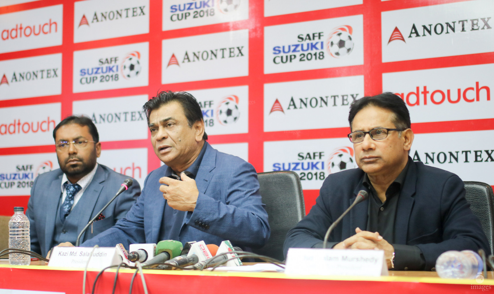 SAFF Suzuki Cup sponsor logo unveiling ceremony in Dhaka, Bangladesh, Monday, September 03, 2018. (Images.mv Photo/ Hussain Sinan).