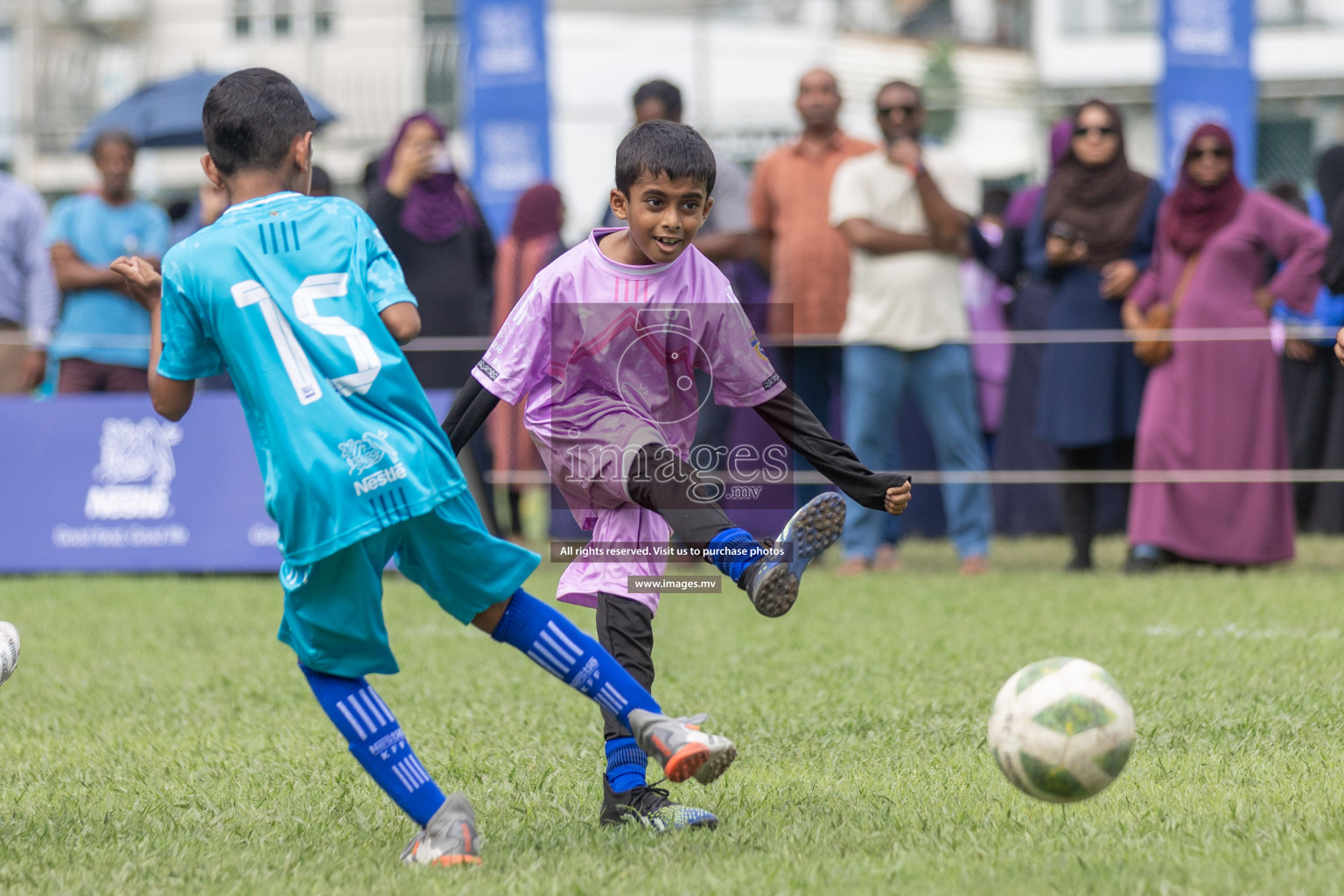 Day 1 of Nestle kids football fiesta, held in Henveyru Football Stadium, Male', Maldives on Wednesday, 11th October 2023 Photos: Shut Abdul Sattar/ Images.mv