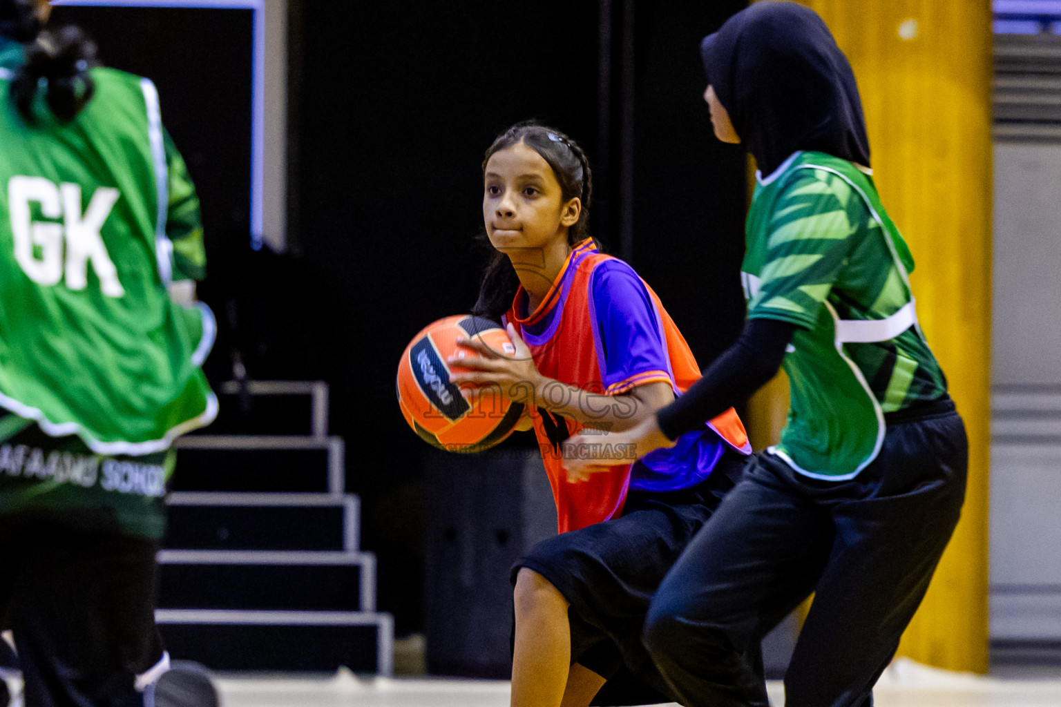 Day 9 of 25th Inter-School Netball Tournament was held in Social Center at Male', Maldives on Monday, 19th August 2024. Photos: Nausham Waheed / images.mv