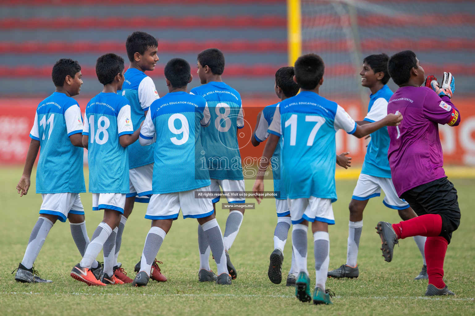 Dharumavantha School vs LH.EDU.CENTRE in MAMEN Inter School Football Tournament 2019 (U13) in Male, Maldives on 15th April 2019 Photos: Suadh Abdul Sattar/