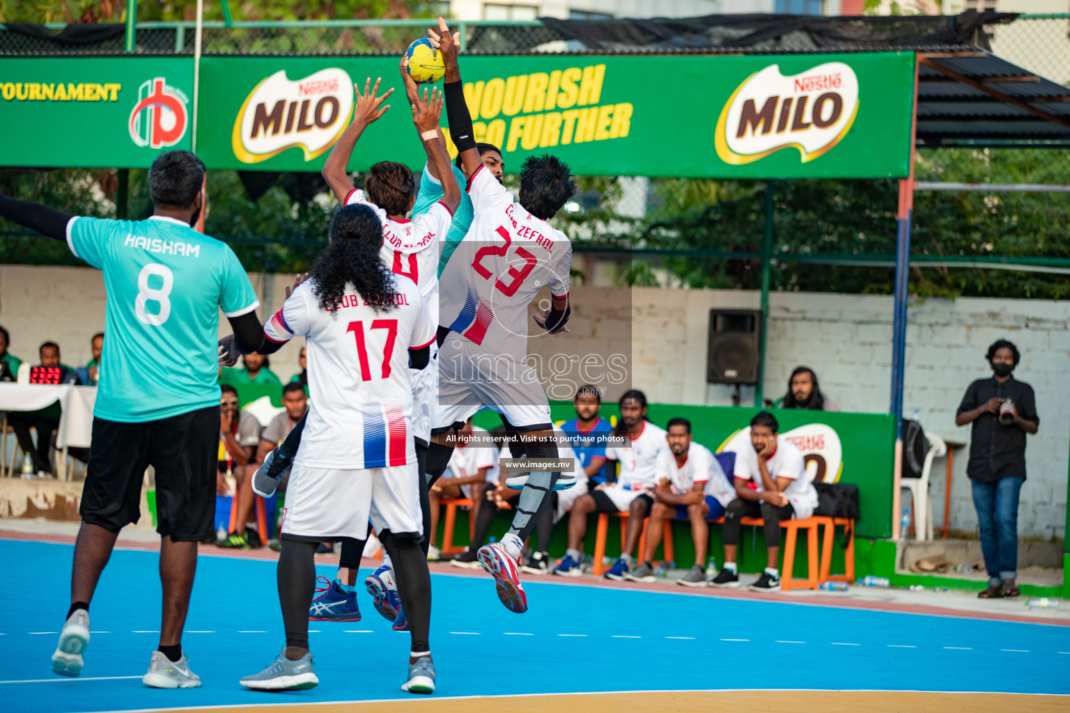 Milo 8th National Handball Tournament Day 4, 18th December 2021, at Handball Ground, Male', Maldives. Photos by Hassan Simah