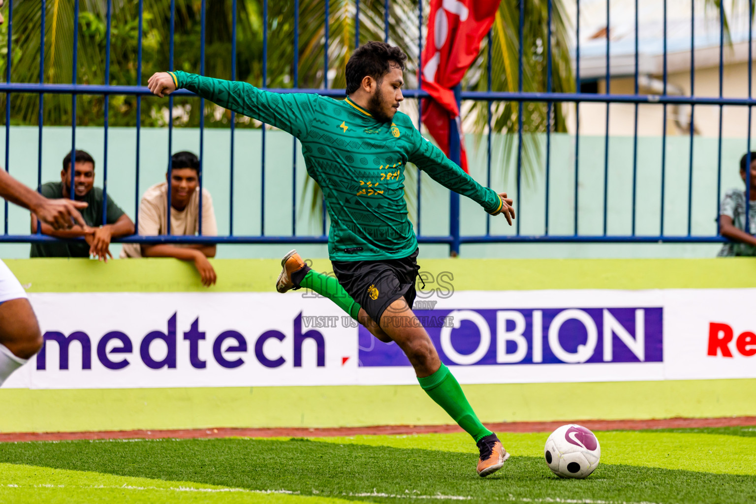 Muring FC vs Cable Brothers in Day 5 of Eydhafushi Futsal Cup 2024 was held on Saturday, 13th April 2024, in B Eydhafushi, Maldives Photos: Nausham Waheed / images.mv