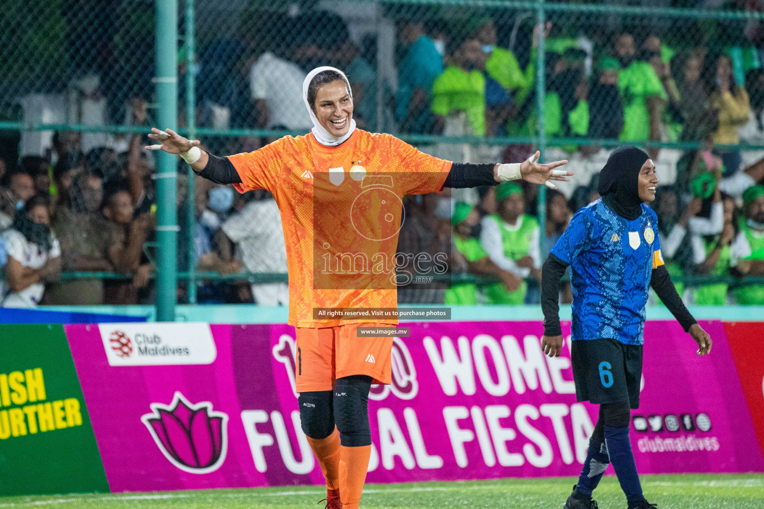 Ports Limited vs WAMCO - in the Finals 18/30 Women's Futsal Fiesta 2021 held in Hulhumale, Maldives on 18 December 2021. Photos by Nausham Waheed & Shuu Abdul Sattar