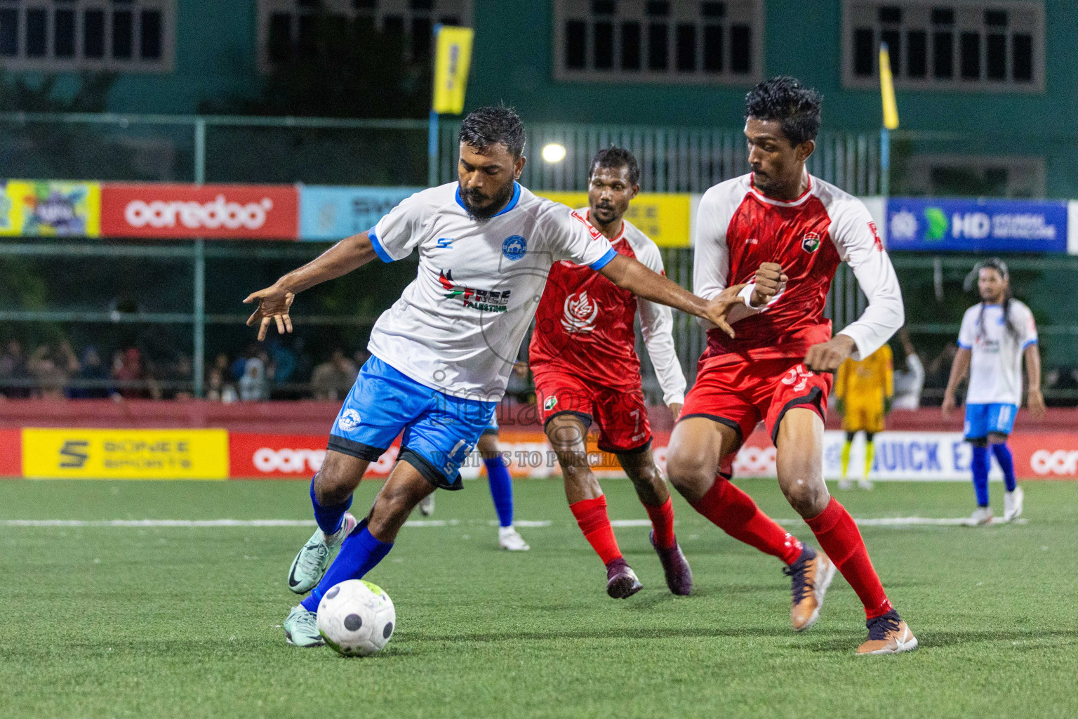 Th Madifushi vs Th Veymandoo in Day 20 of Golden Futsal Challenge 2024 was held on Saturday , 3rd February 2024 in Hulhumale', Maldives Photos: Nausham Waheed / images.mv