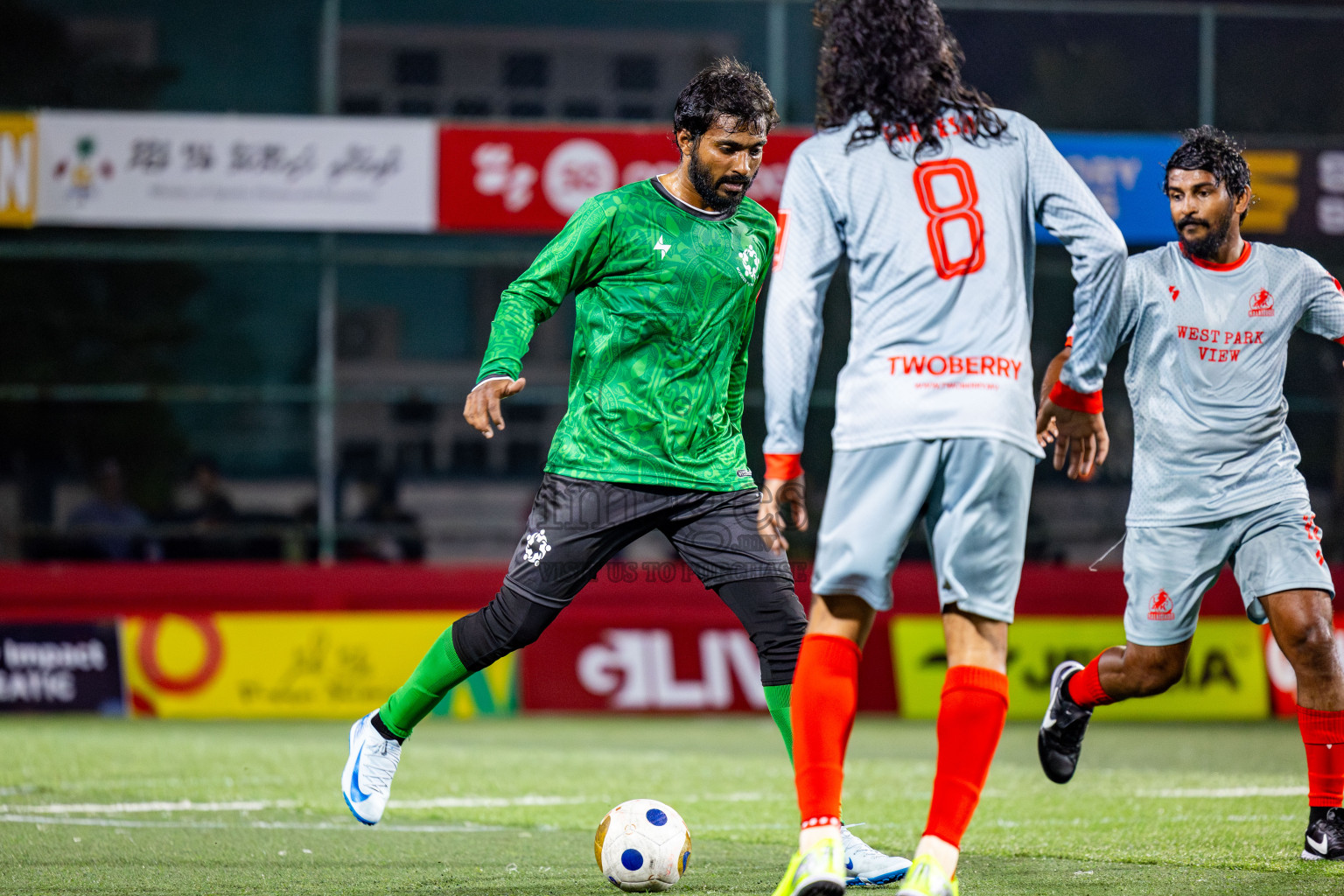 L Mundoo VS L Kalaidhoo in Day 8 of Golden Futsal Challenge 2025 was held on Sunday, 12th January 2025, in Hulhumale', Maldives Photos: Nausham Waheed , Ismail Thoriq / images.mv
