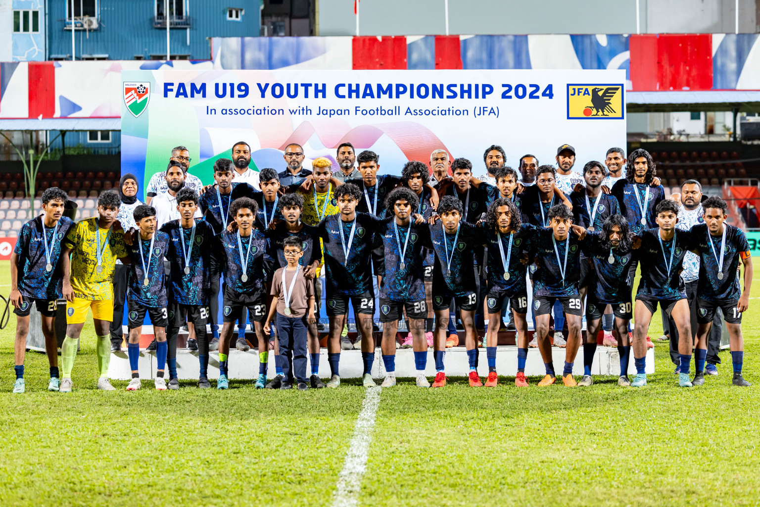 Super United Sports vs TC Sports Club in the Final of Under 19 Youth Championship 2024 was held at National Stadium in Male', Maldives on Monday, 1st July 2024. Photos: Nausham Waheed / images.mv