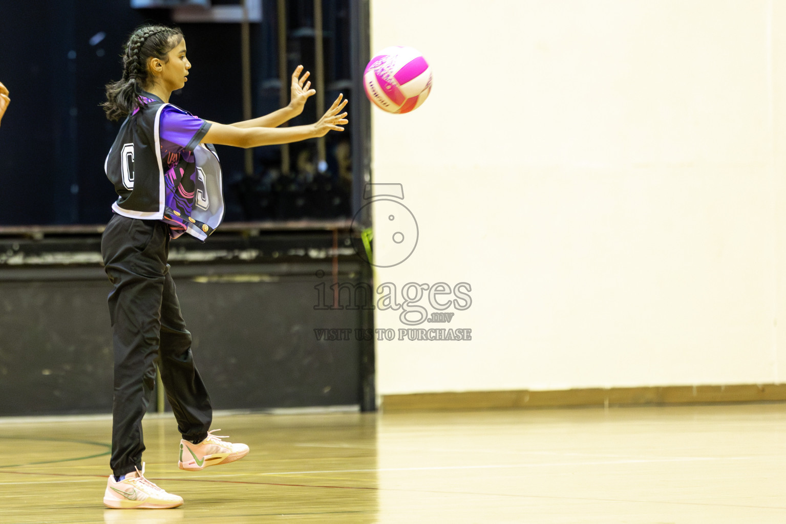N Sports Academy B vs N Sports Academy A in Day 6 of 3rd Netball Junior Championship, held at Social Center on Friday 24th January 2025 . Photos: Shuu Abdul Sattar / images.mv