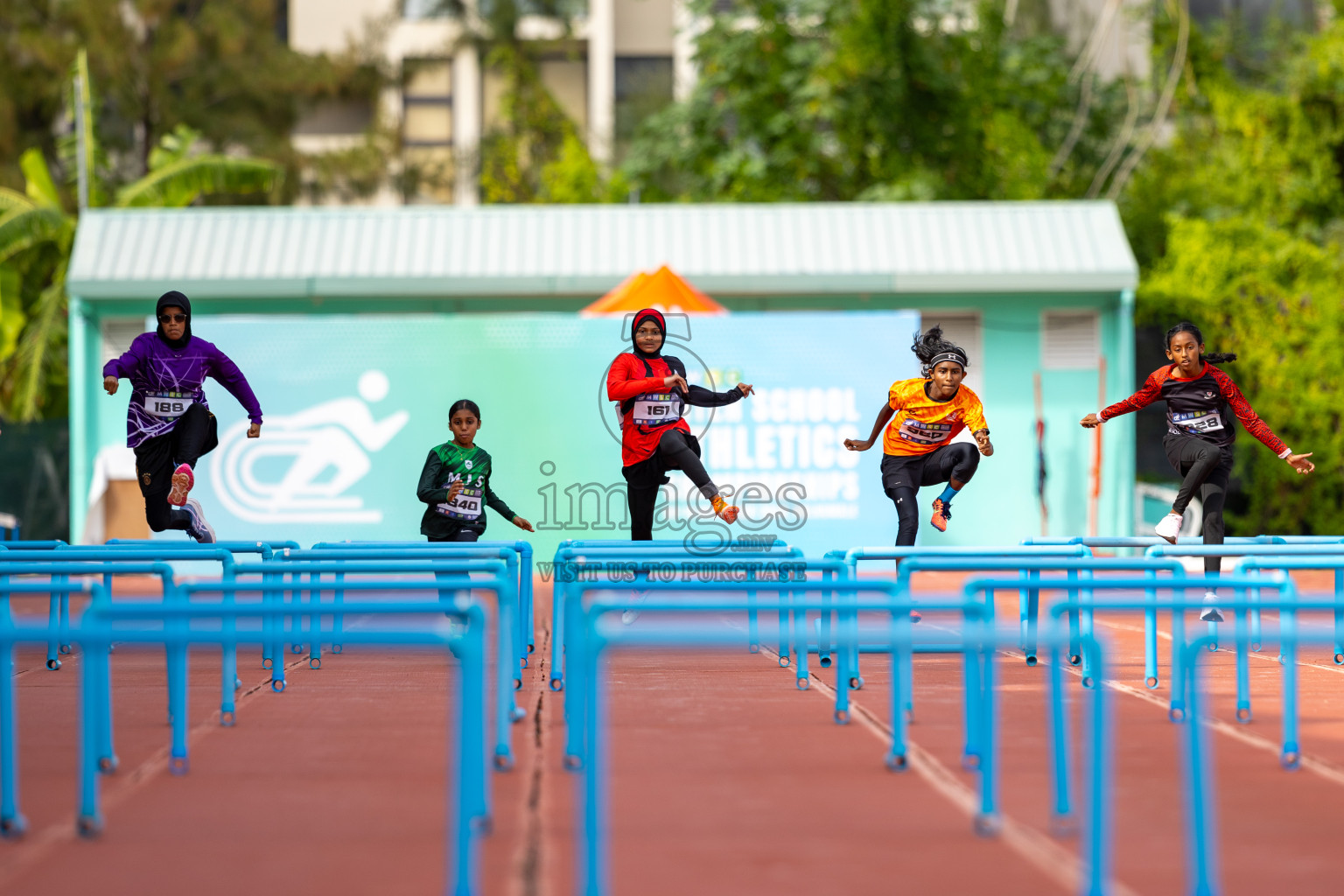 Day 2 of MWSC Interschool Athletics Championships 2024 held in Hulhumale Running Track, Hulhumale, Maldives on Sunday, 10th November 2024. Photos by: Ismail Thoriq / Images.mv