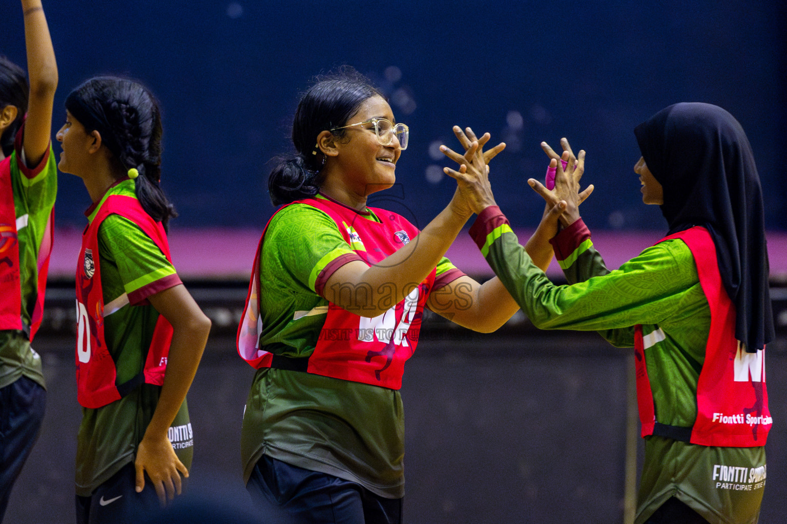 Fiontti Sports Club vs High Flyers U13 Finals of 3rd Netball Junior Championship, held at Social Center on Saturday, 25th January 2025 . Photos: Nausham Waheed / images.mv