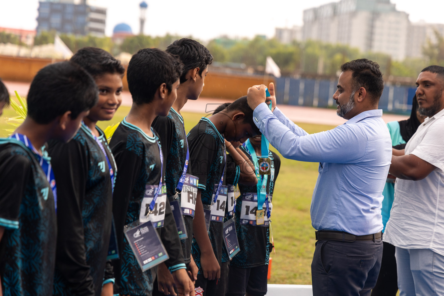 Day 6 of MWSC Interschool Athletics Championships 2024 held in Hulhumale Running Track, Hulhumale, Maldives on Thursday, 14th November 2024. Photos by: Ismail Thoriq / Images.mv