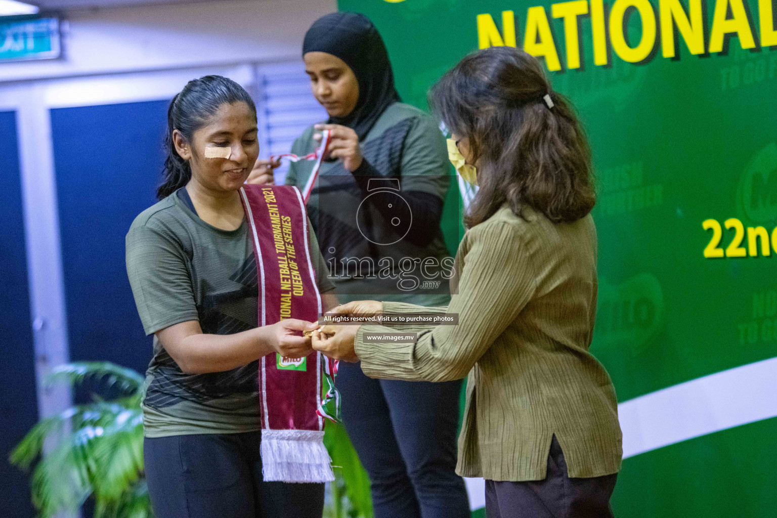 Kulhudhuffushi Youth & R.C vs Club Green Streets in the Finals of Milo National Netball Tournament 2021 (Women's) held on 5th December 2021 in Male', Maldives Photos: Ismail Thoriq / images.mv