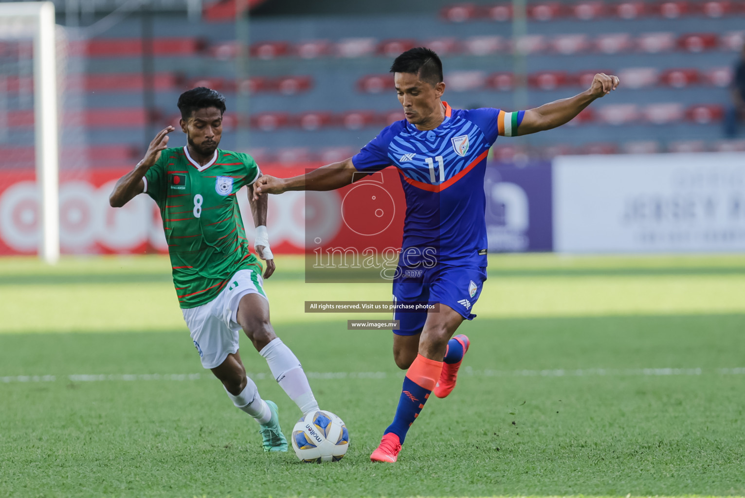 Bangladesh vs India in SAFF Championship 2021 held on 1st October 2021 in Galolhu National Stadium, Male', Maldives