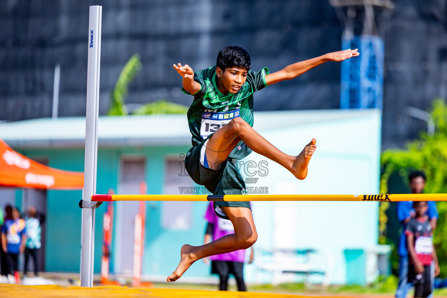 Day 3 of MWSC Interschool Athletics Championships 2024 held in Hulhumale Running Track, Hulhumale, Maldives on Monday, 11th November 2024. Photos by:  Nausham Waheed / Images.mv