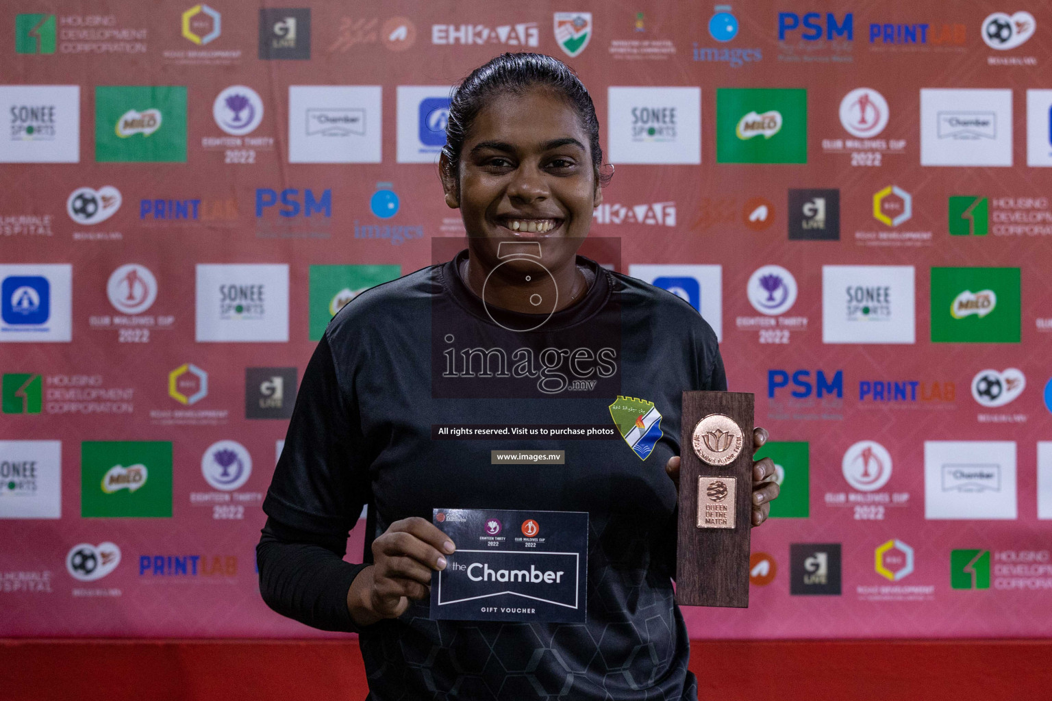 Team Fenaka vs Dhivehi Sifainge Club in Eighteen Thirty Women's Futsal Fiesta 2022 was held in Hulhumale', Maldives on Saturday, 8th October 2022. Photos: Ismail Thoriq / images.mv