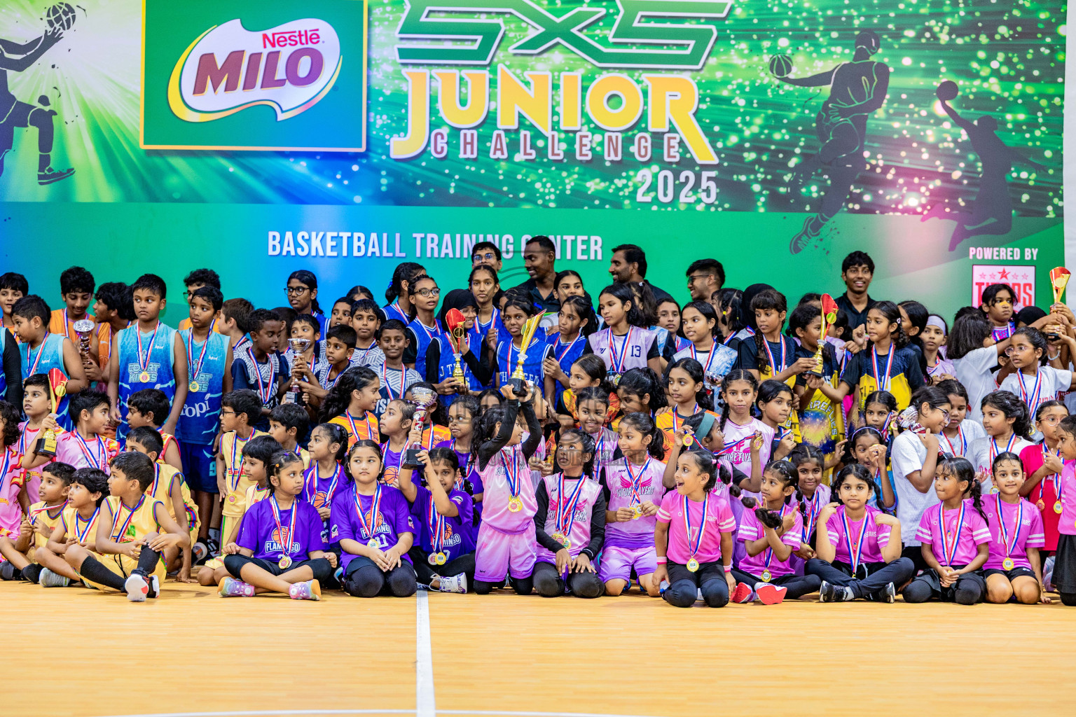 Day 3 of Milo 5 x 5 Junior Challenge 2025 - Basketball tournament held in Basketball Training Center, Male', Maldives on Saturday, 11th October 2025. Photos by: Nausham Waheed, Areef Adam / Images.mv