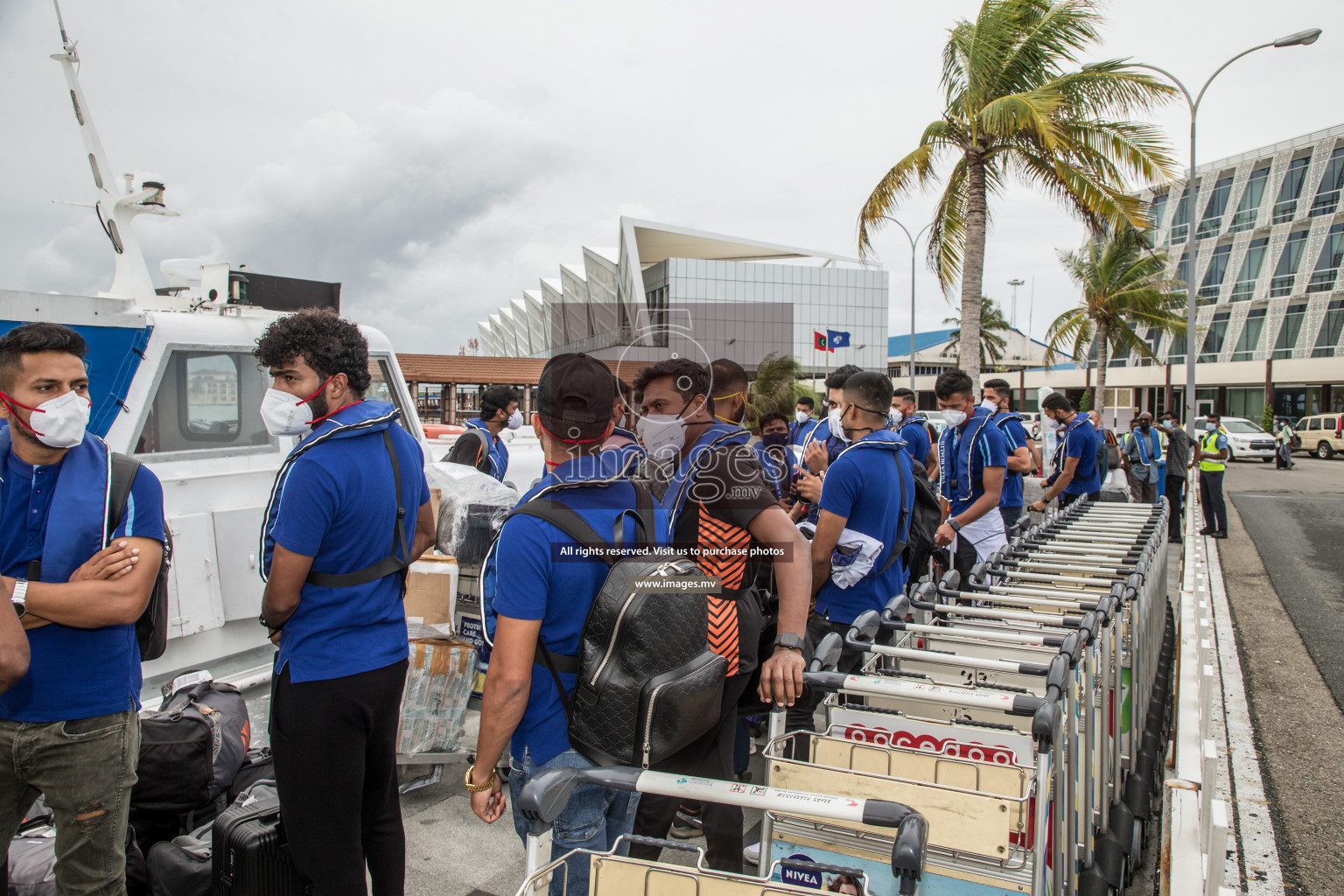 Arrival of Indian Football Team in Velana International Airport, Male' Maldives for SAFF Championship 2021 on 28 September 2021