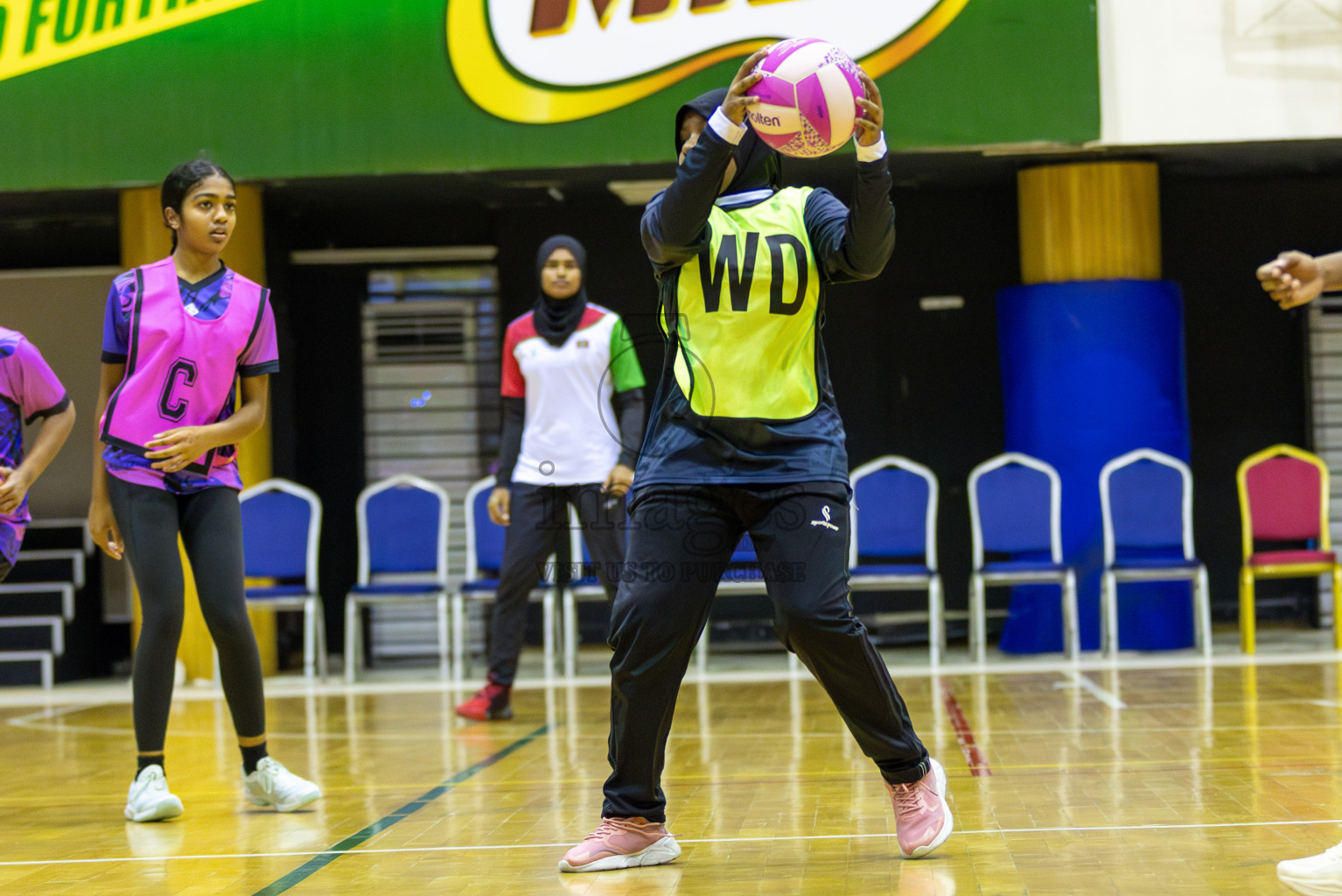 AIS  Netball academy vs N sports Academy in Day 3 of 3rd Netball Junior Championship, held at Social Center on Wednesday 22nd January 2025 . Photos: Shuu Abdul Sattar / images.mv