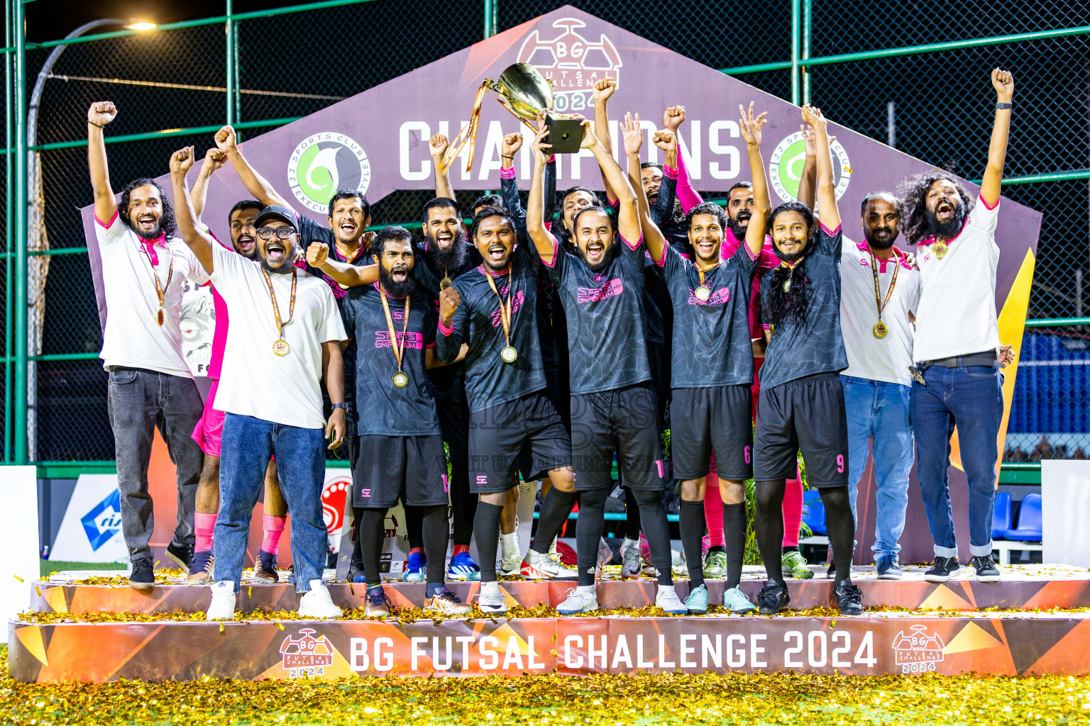 JJ Sports Club vs RDL in Finals of BG Futsal Challenge 2024 was held on Thursday , 4th April 2024, in Male', Maldives Photos: Nausham Waheed / images.mv