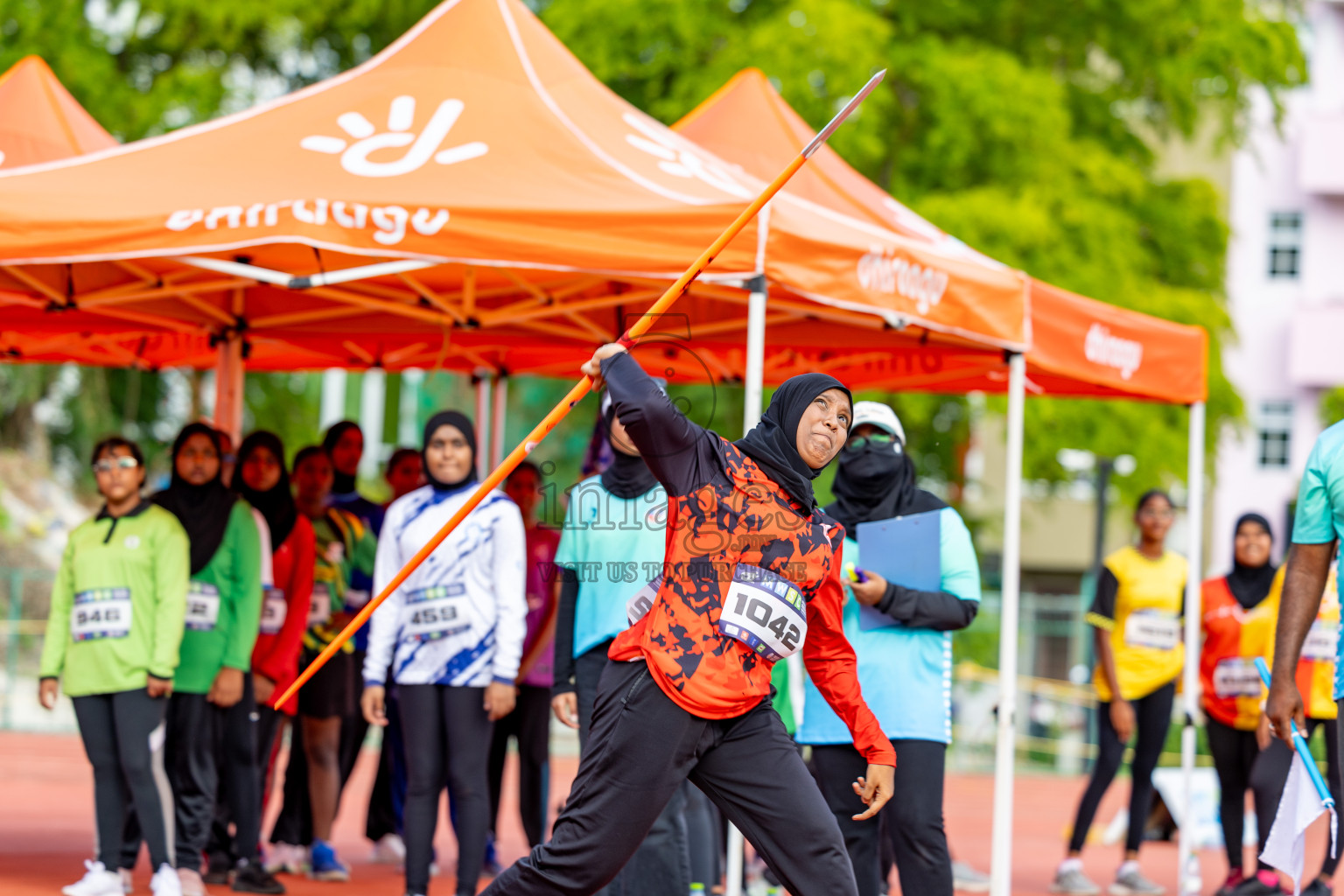 Day 2 of MWSC Interschool Athletics Championships 2024 held in Hulhumale Running Track, Hulhumale, Maldives on Sunday, 10th November 2024. 
Photos by: Hassan Simah / Images.mv