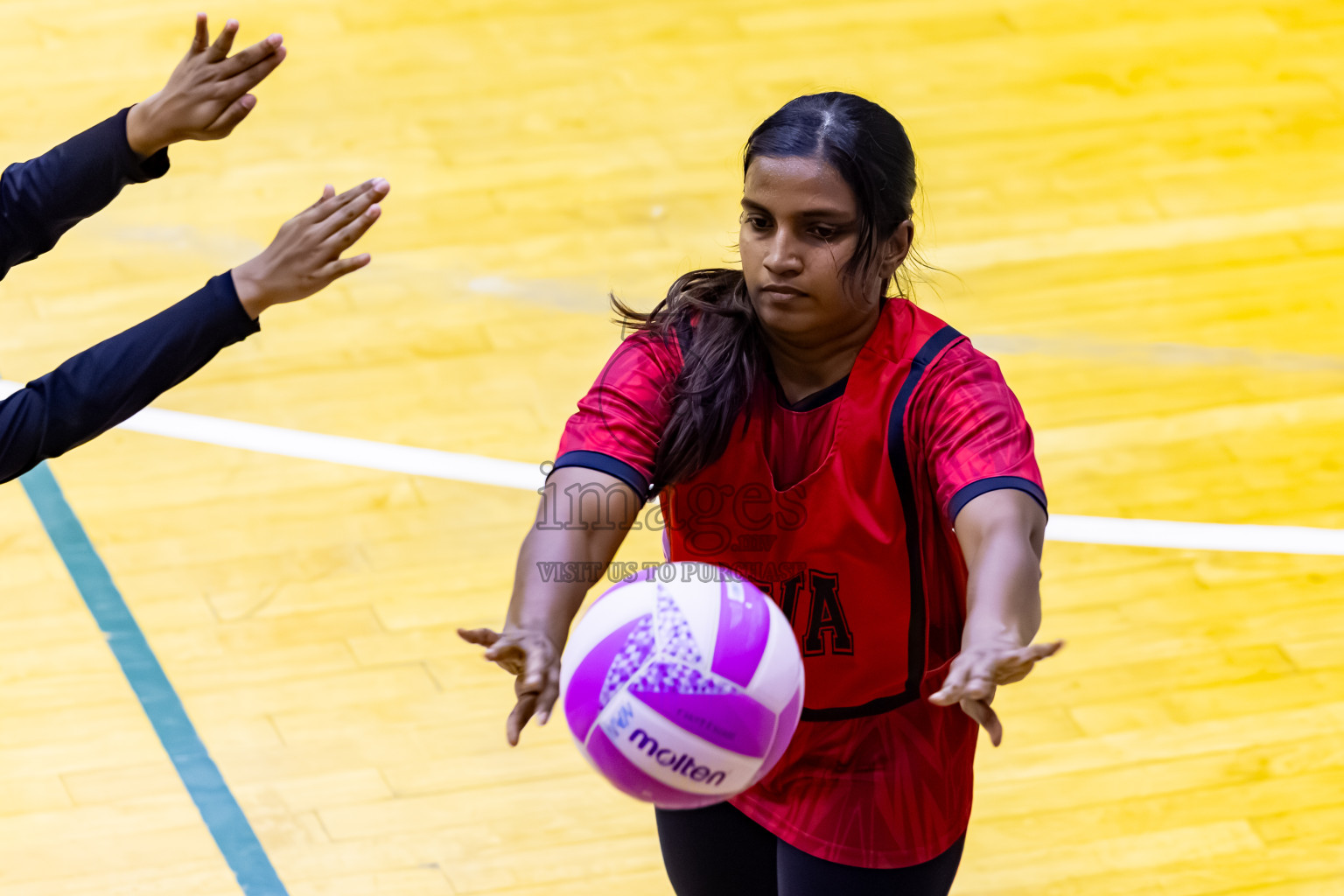 C Matrix vs Invicto SC in Day 4 of 24th Milo Netball Association Championship held in Social Center at Male', Maldives on Thursday, 4th September 2025. Photos: Nausham Waheed / images.mv