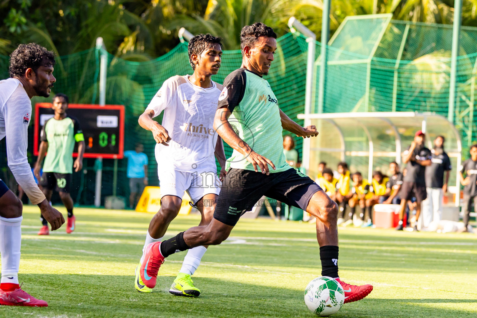 Conrad vs Barcelo in Day 1 of Resort League 2025 (Ari Zone) was held on Friday, 20th June 2025 in Conrad Maldives Rangali Island, Alif Dhaalu Atoll, Maldives. Photos: Nausham Waheed / images.mv