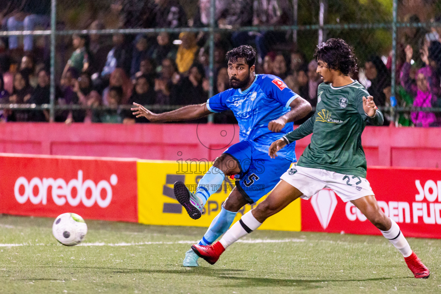 N Miladhoo vs N Maafaru in Day 6 of Golden Futsal Challenge 2024 was held on Saturday, 20th January 2024, in Hulhumale', Maldives Photos: Hassan Simah / images.mv