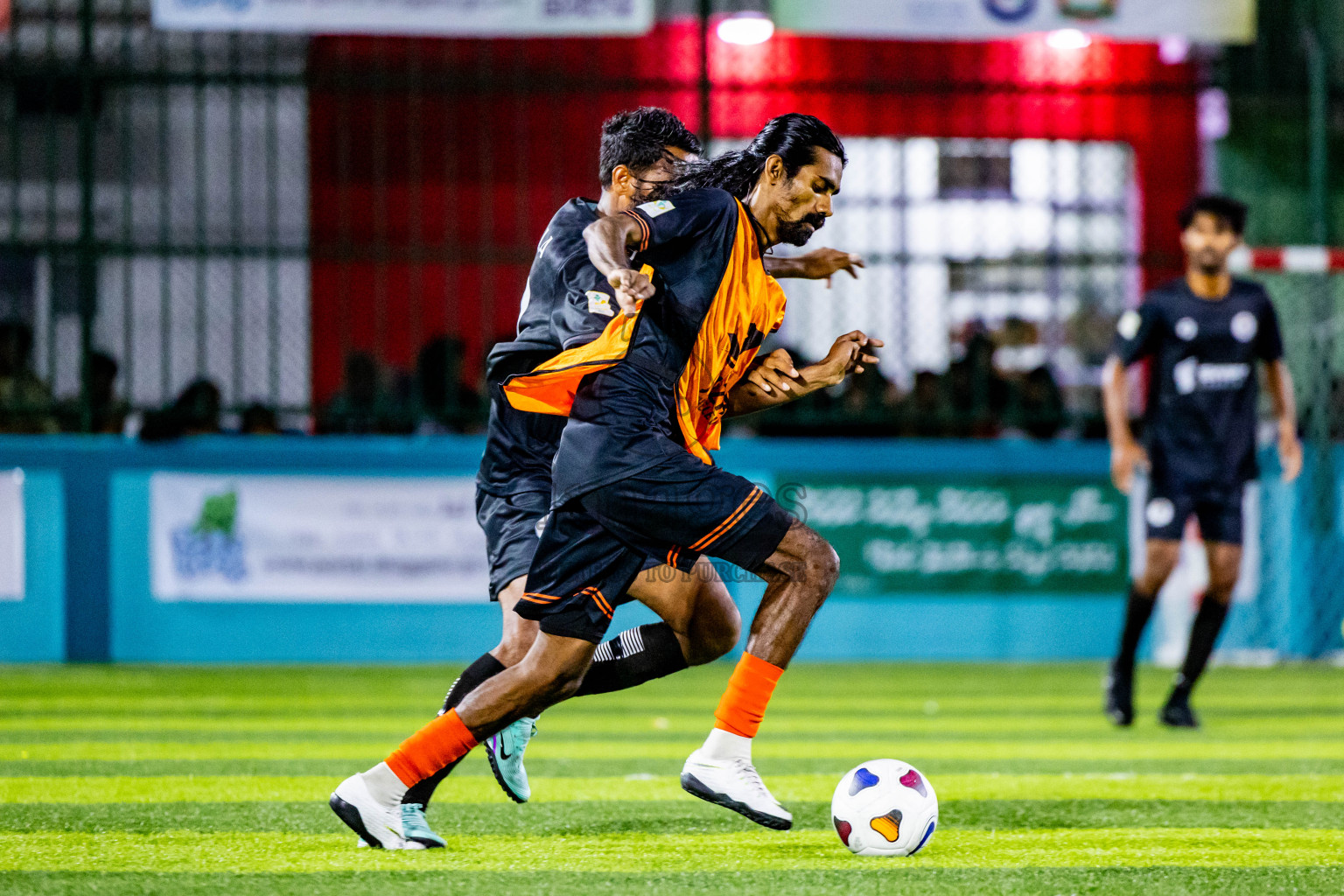 Dee Cee Jay SC vs Much Black in Semi Final of Laamehi Dhiggaru Ekuveri Futsal Challenge 2024 was held on Monday, 29th July 2024, at Dhiggaru Futsal Ground, Dhiggaru, Maldives Photos: Nausham Waheed / images.mv