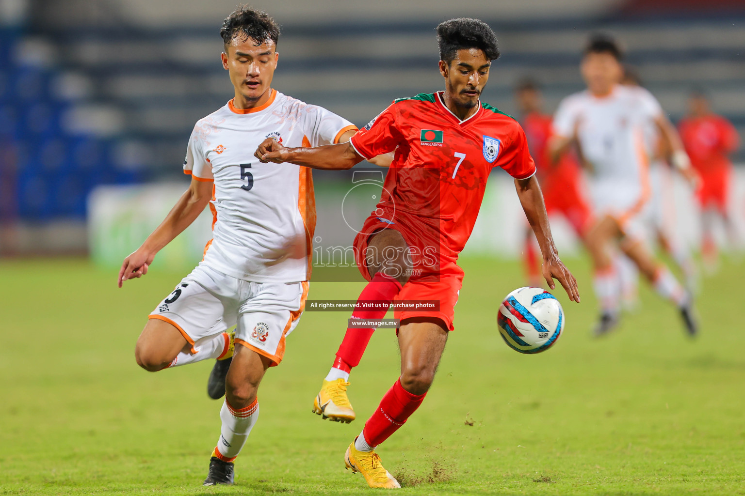 Bhutan vs Bangladesh in SAFF Championship 2023 held in Sree Kanteerava Stadium, Bengaluru, India, on Wednesday, 28th June 2023. Photos: Nausham Waheed / images.mv