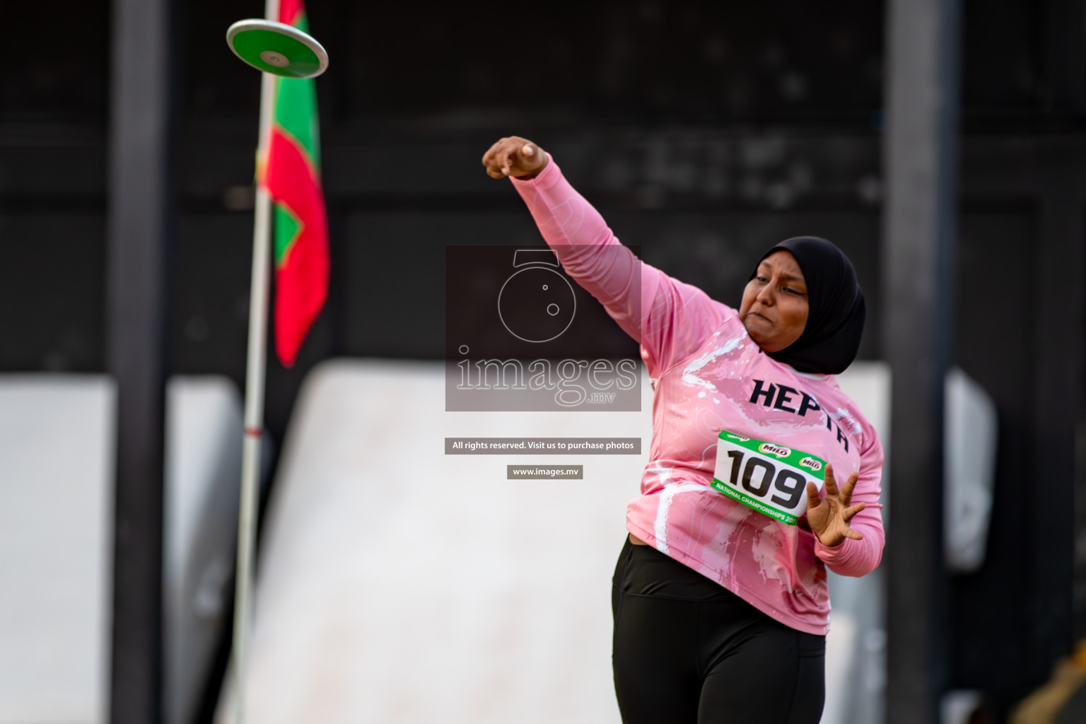 Day 2 of National Athletics Championship 2023 was held in Ekuveni Track at Male', Maldives on Friday, 24th November 2023. Photos: Hassan Simah / images.mv