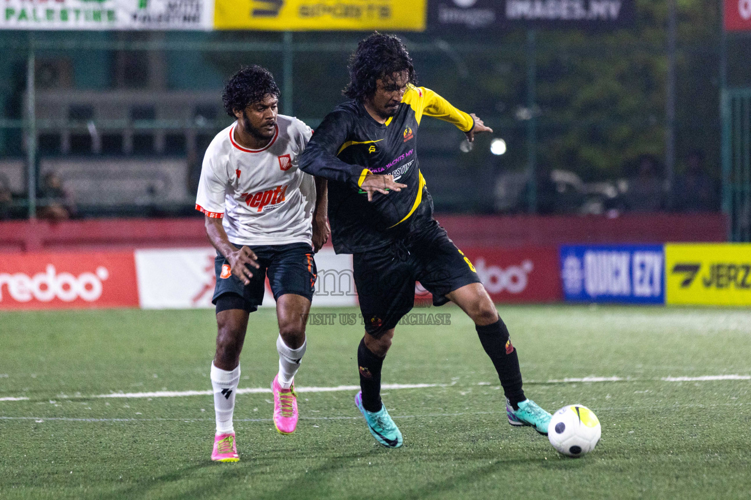 L Kalaidhoo vs L Dhanbidhoo in Day 16 of Golden Futsal Challenge 2024 was held on Tuesday, 30th January 2024, in Hulhumale', Maldives Photos: Nausham Waheed / images.mv