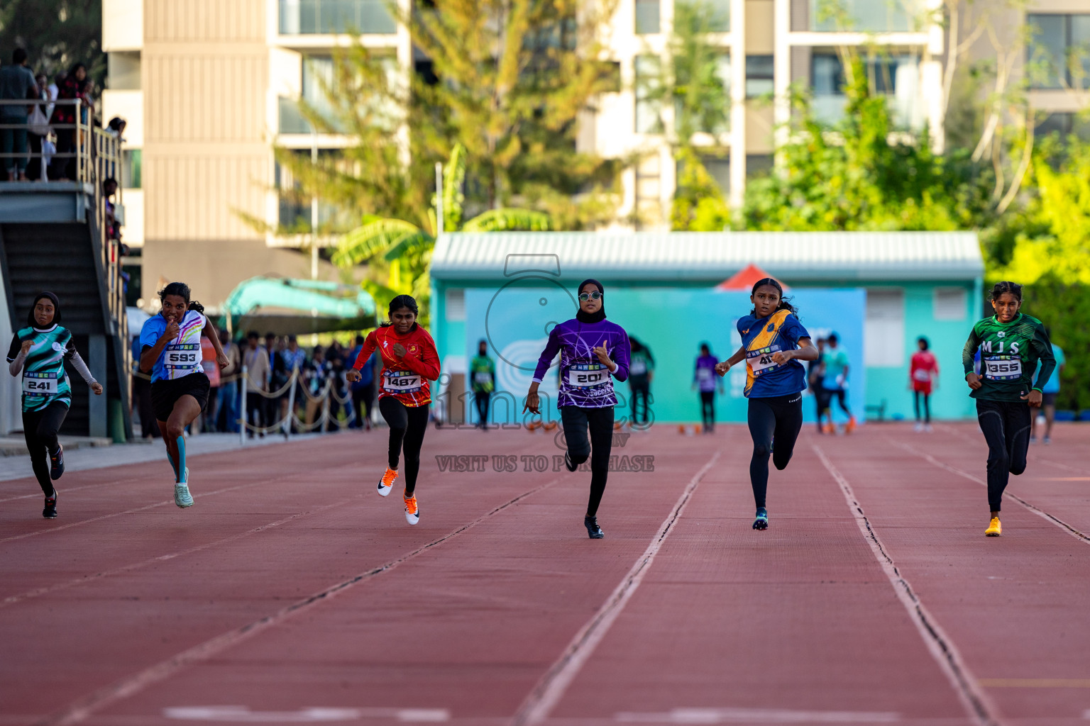 Day 1 of MWSC Interschool Athletics Championships 2024 held in Hulhumale Running Track, Hulhumale, Maldives on Saturday, 9th November 2024. 
Photos by: Hassan Simah / Images.mv