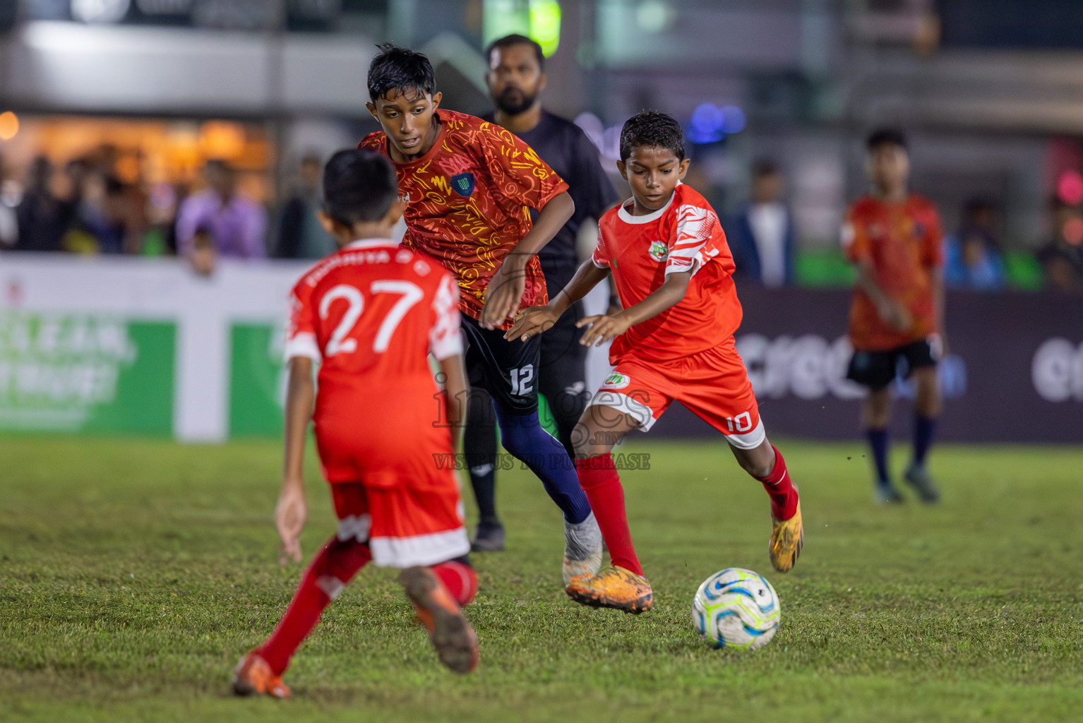 SUS vs Huriyya (U12) in Dhivehi Youth League 2024 - Day 2. Matches held at Henveiru Stadium on 22nd November 2024 , Friday. Photos: Shuu Abdul Sattar/ Images.mv