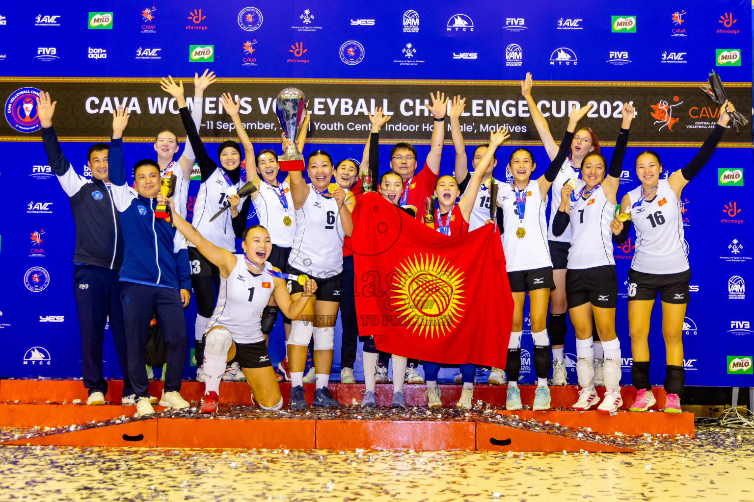 Final of CAVA Woman's Volleyball Challenge Cup 2024 was held in Social Center, Male', Maldives on Wednesday, 11th September 2024. Photos: Nausham Waheed / images.mv