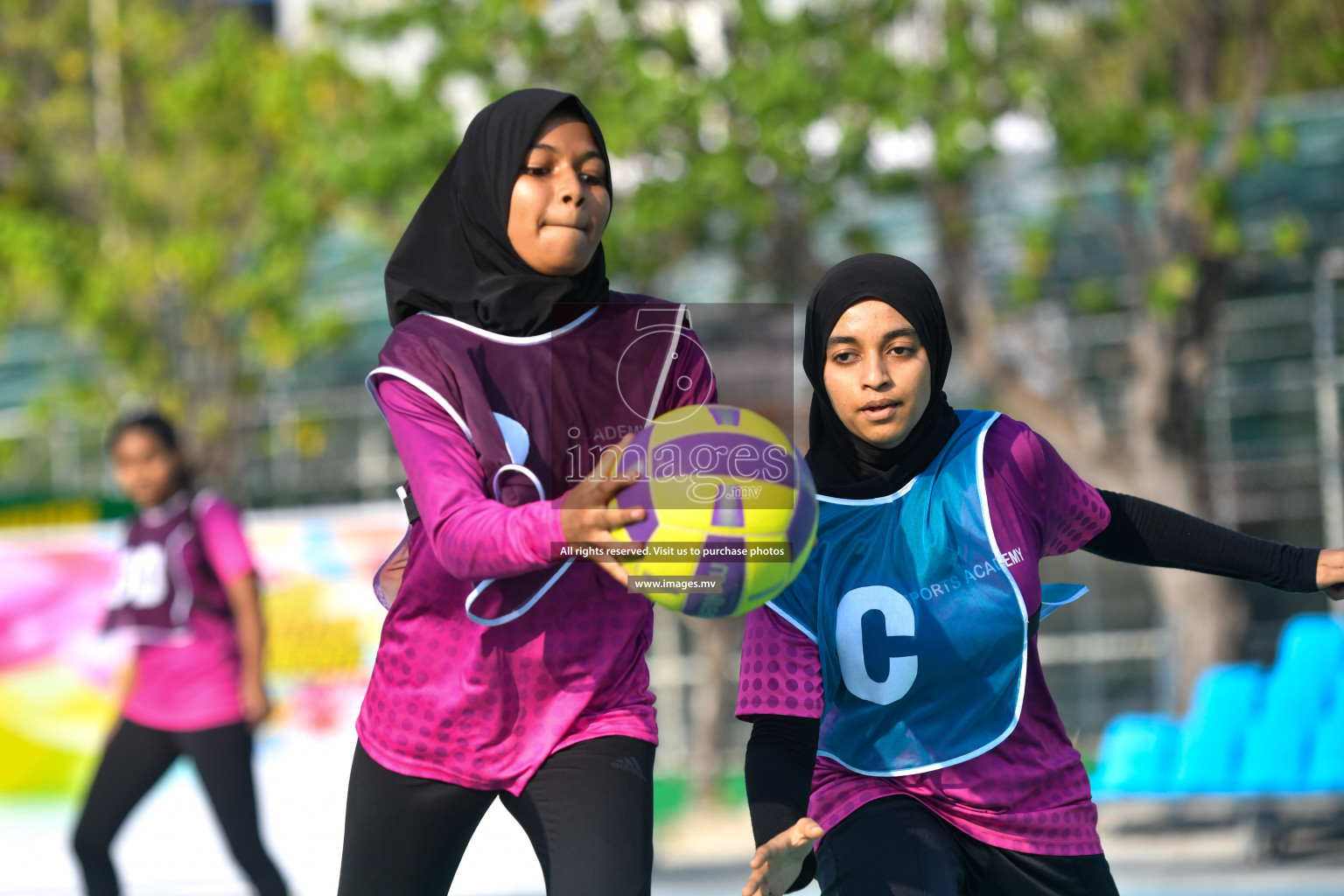 Day 1 of Junior Netball Championship 2022 on 5 March 2022 held in Male', Maldives. Photos by Nausham Waheed.