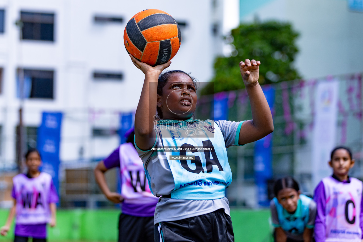 Day 1 of Nestle' Kids Netball Fiesta 2023 held in Henveyru Stadium, Male', Maldives on Thursday, 30th November 2023. Photos by Nausham Waheed / Images.mv