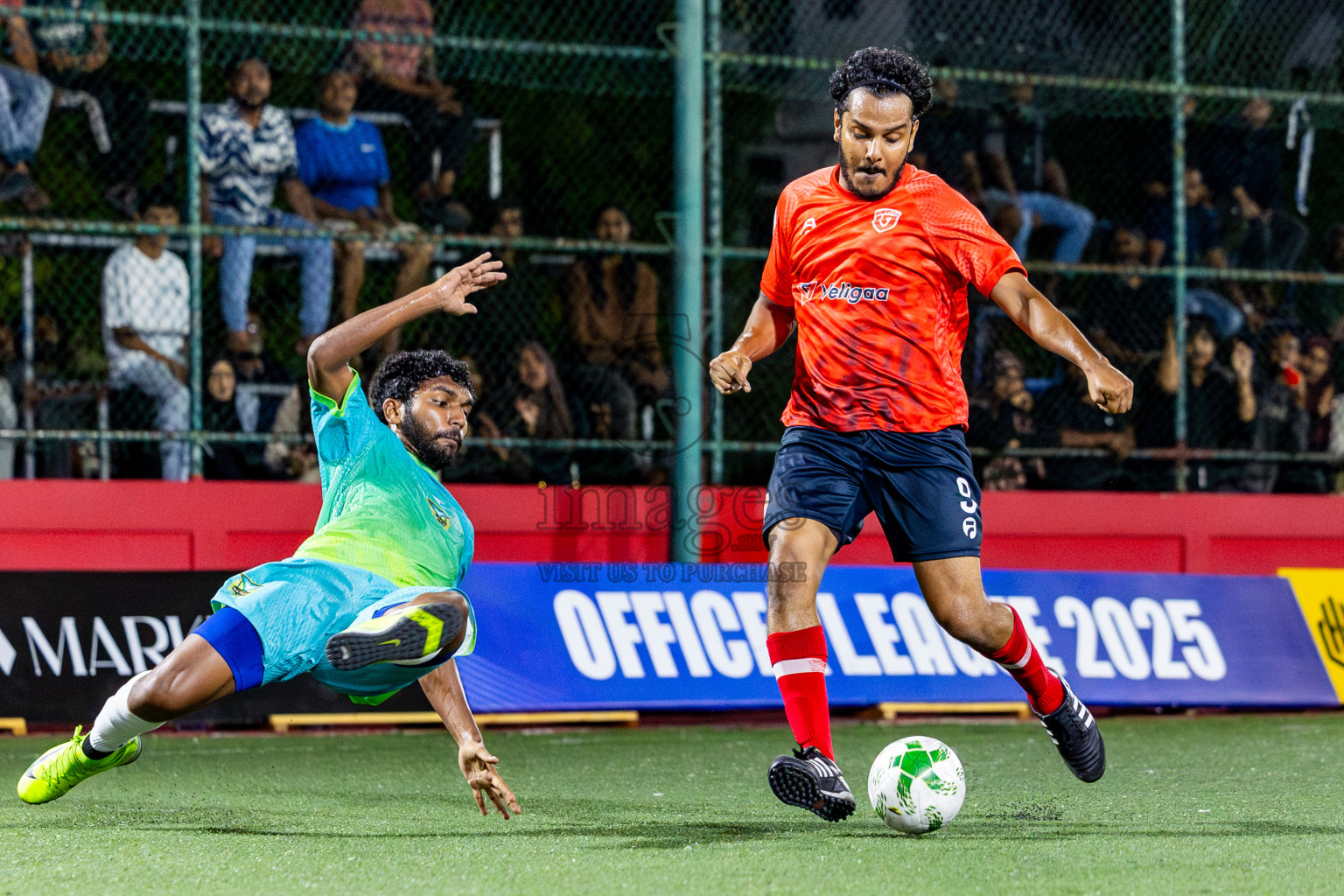 WAMCO vs Veliga in Day 10 of Office League 2025 was held on Friday, 25th April 2025 in Hulhumale', Maldives. Photos: Nausham Waheed / images.mv