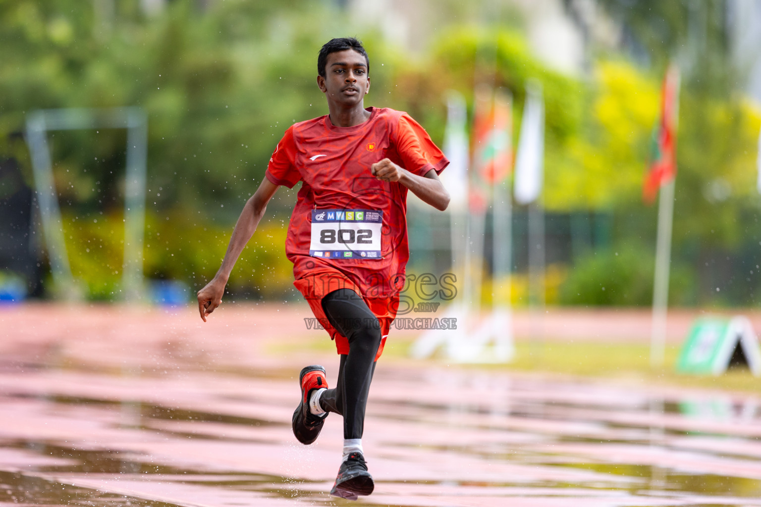 Day 1 of MWSC Interschool Athletics Championships 2024 held in Hulhumale Running Track, Hulhumale, Maldives on Saturday, 9th November 2024. 
Photos by: Ismail Thoriq / images.mv