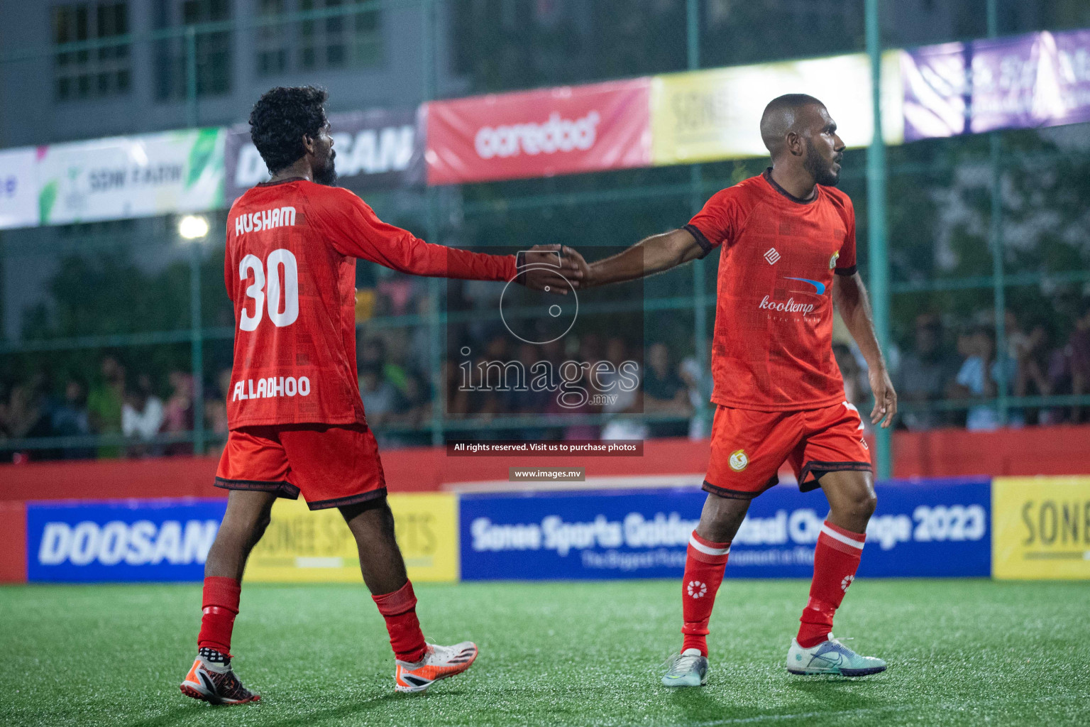 HA. Dhidhdhoo vs HA. Filladhoo in Day 3 of Golden Futsal Challenge 2023 on 07 February 2023 in Hulhumale, Male, Maldives