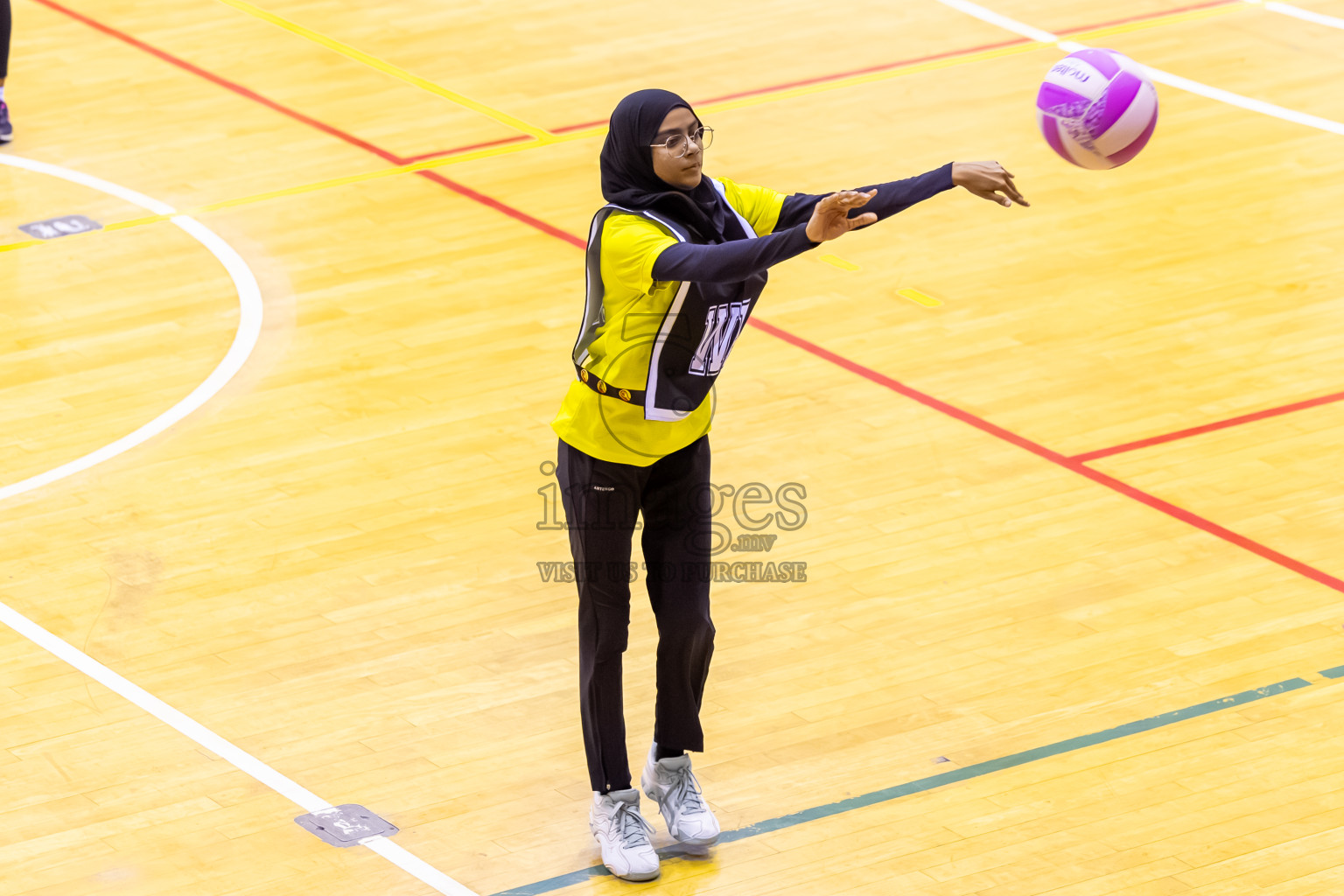 KYRC vs N Sports A in Day 5 of 24th Milo Netball Association Championship held in Social Center at Male', Maldives on Friday, 5th September 2025. Photos: Nausham Waheed / images.mv