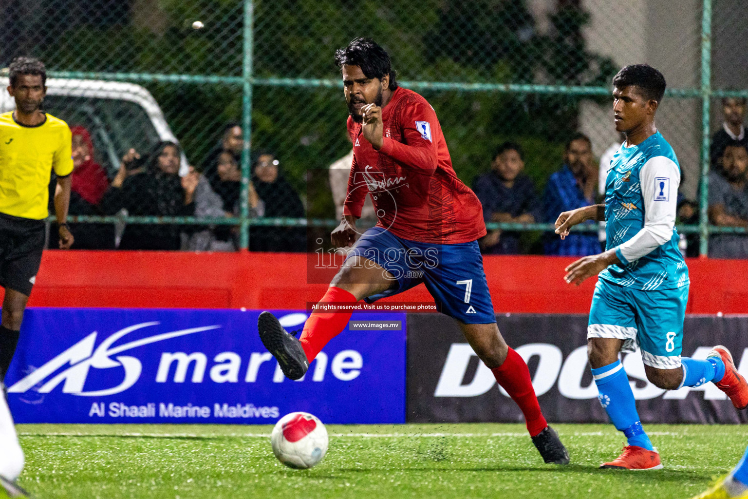 HA. Dhidhdhoo vs HA. Muraidhoo in Day 6 of Golden Futsal Challenge 2023 on 10 February 2023 in Hulhumale, Male, Maldives