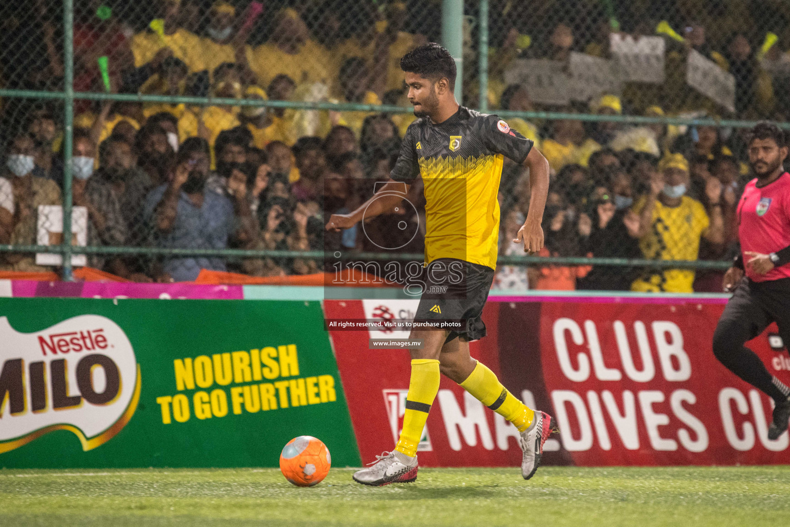 RRC Vs FSM in the Semi Finals of Club Maldives 2021 held in Hulhumale, Maldives on 19 December 2021. Photos: Nausham Waheed / images.mv