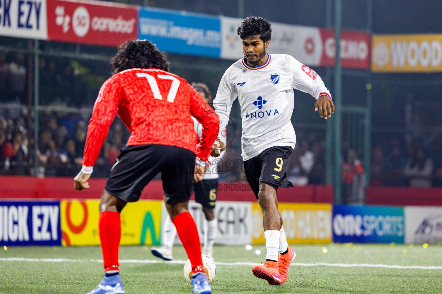 DH Maaenboodhoo vs DH Kudahuvadhoo in Dhaalu Atoll Finals in Day 25 of Golden Futsal Challenge 2025 was held on Wednesday , 28th January 2025, in Hulhumale', Maldives. Photos: Nausham Waheed / images.mv