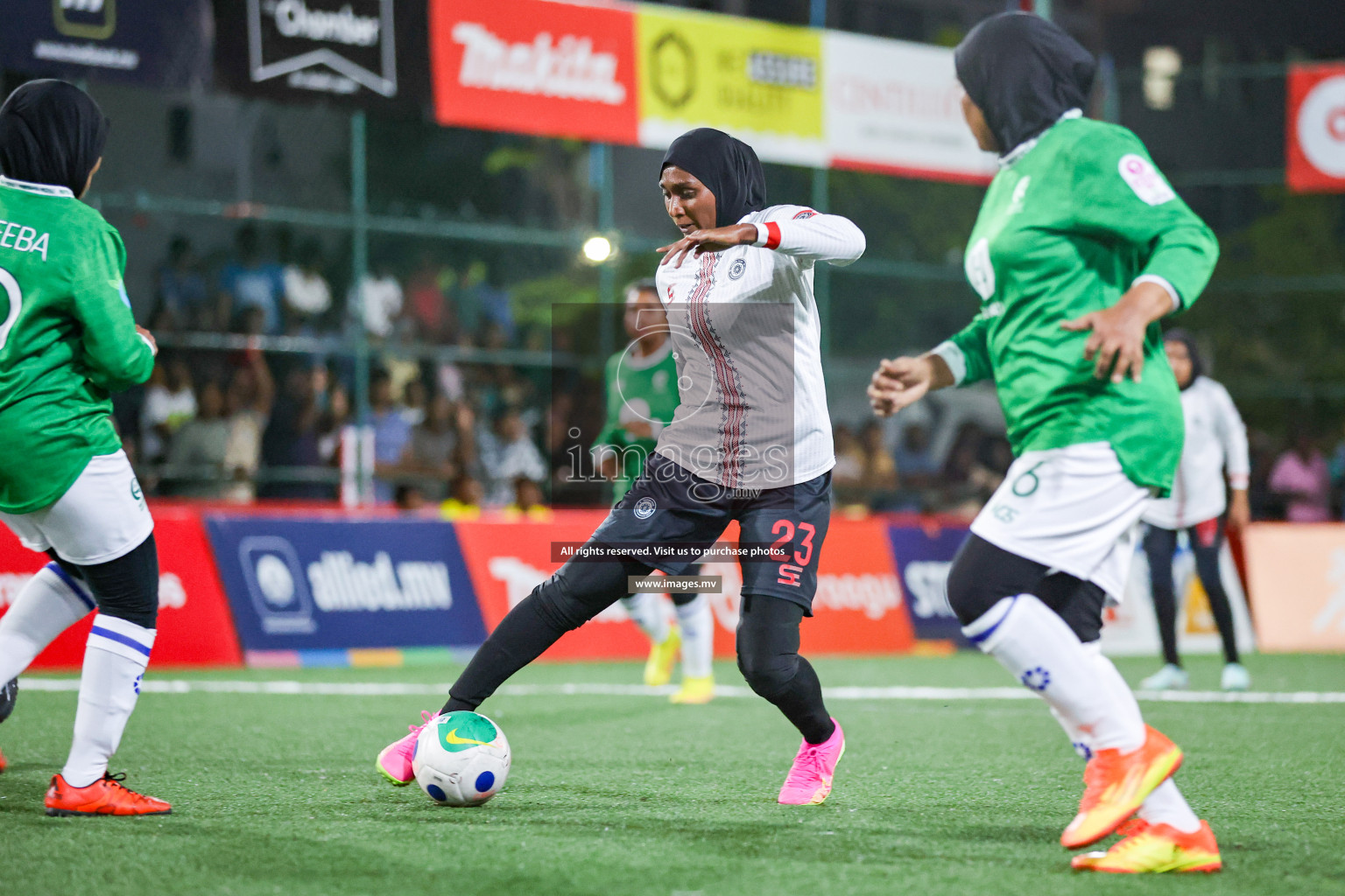 Hulhumale Hospital vs Prison RC in 18/30 Futsal Fiesta Classic 2023 held in Hulhumale, Maldives, on Monday, 17th July 2023 Photos: Nausham Waheed / images.mv