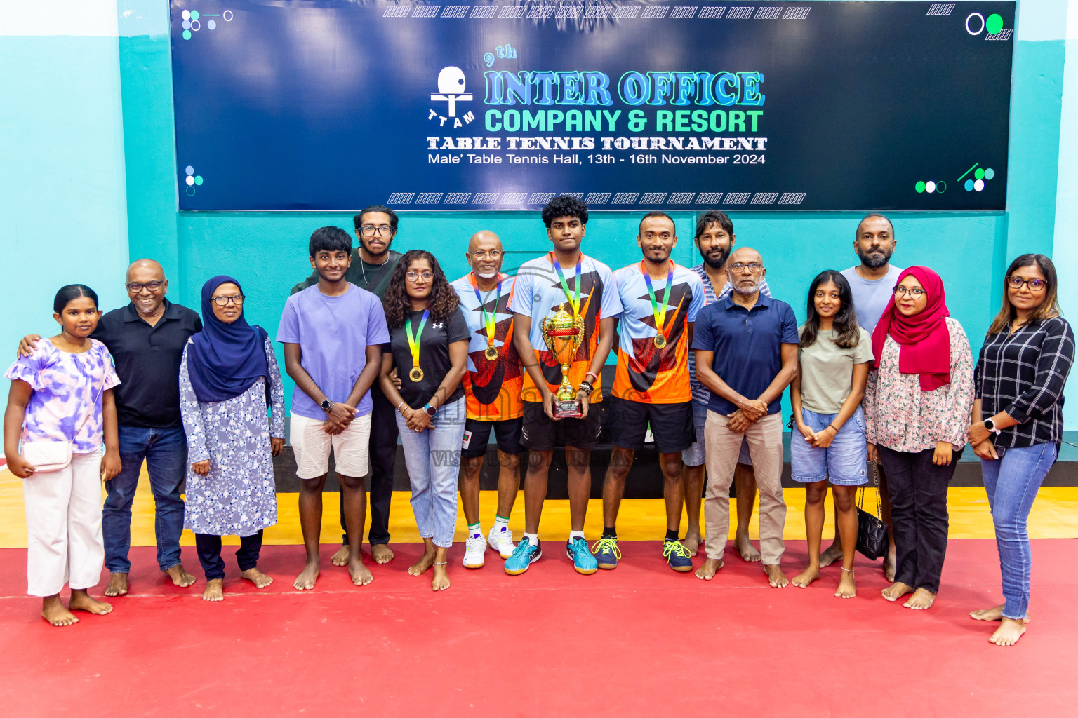 Finals of 9th Inter Office Company & Resort Table Tennis Tournament was held in Male' TT Hall, Male', Maldives on Saturday, 16th November 2024. Photos: Nausham Waheed / images.mv