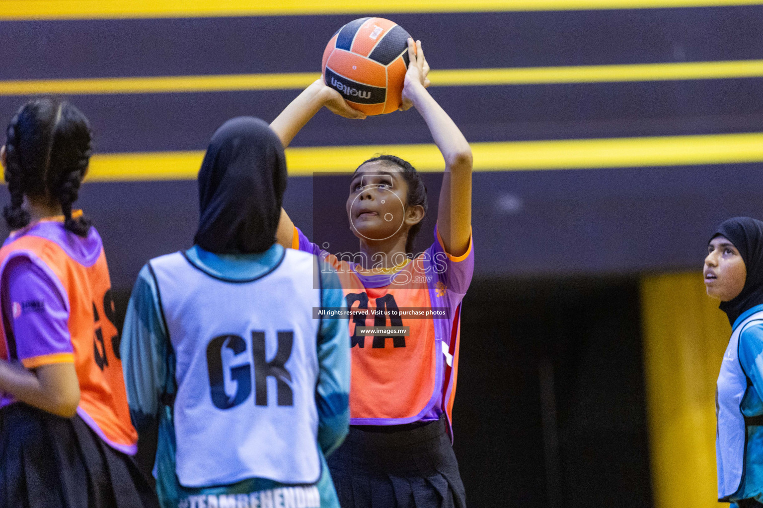 Day 10 of 24th Interschool Netball Tournament 2023 was held in Social Center, Male', Maldives on 5th November 2023. Photos: Nausham Waheed / images.mv