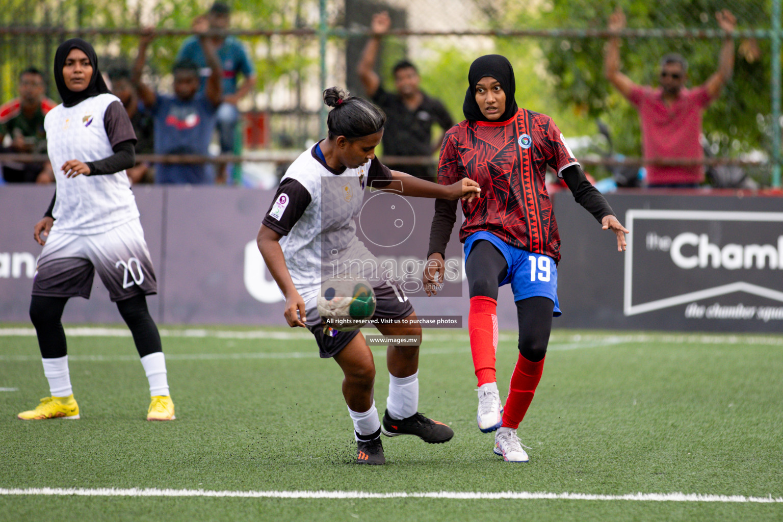 Fenaka vs Police in Eighteen Thirty 2023 held in Hulhumale, Maldives, on Sunday, 03 August 2023. 
Photos: Hassan Simah / images.mv