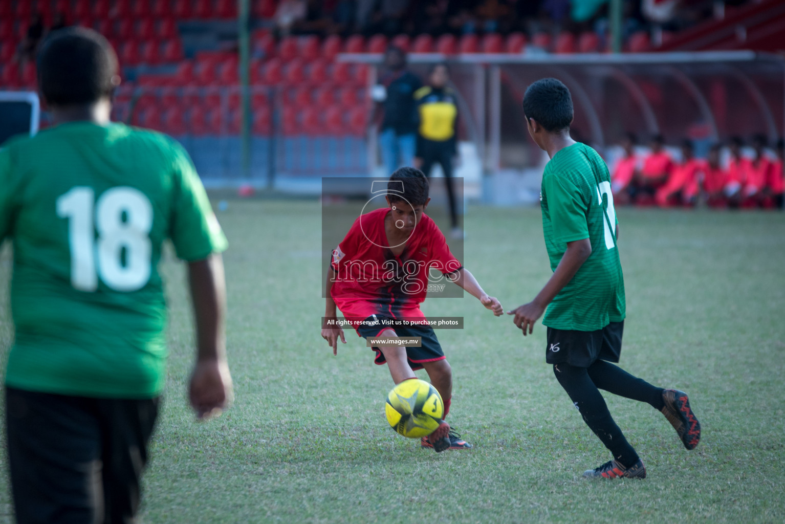 Majeedhiyya School vs Arabiyya School in MAMEN Inter School Football Tournament 2019 (U13) in Male, Maldives on 2nd April 2019 Photos: Ismail Thoriq / images.mv
