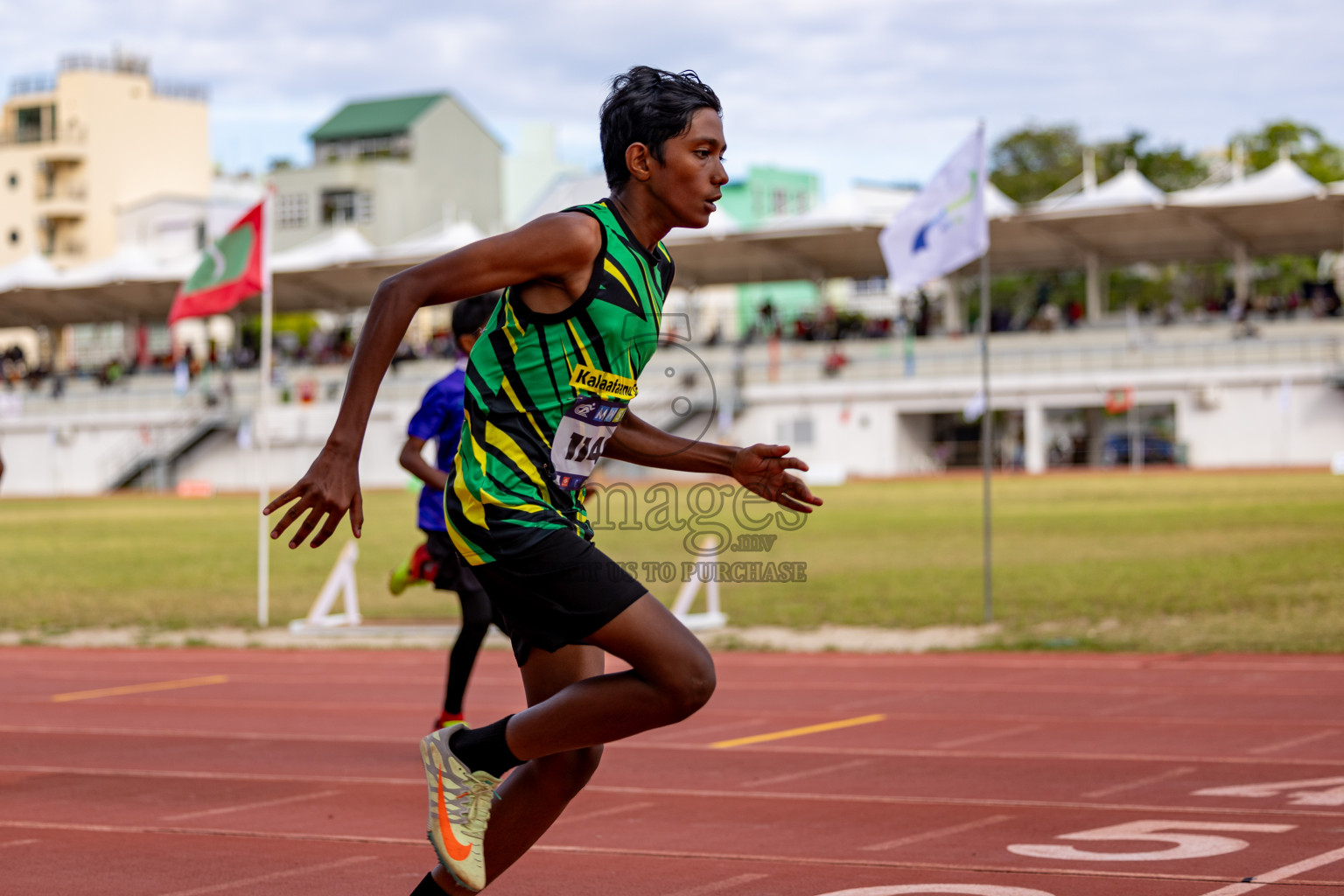 Day 2 of MWSC Interschool Athletics Championships 2024 held in Hulhumale Running Track, Hulhumale, Maldives on Sunday, 10th November 2024. 
Photos by: Hassan Simah / Images.mv